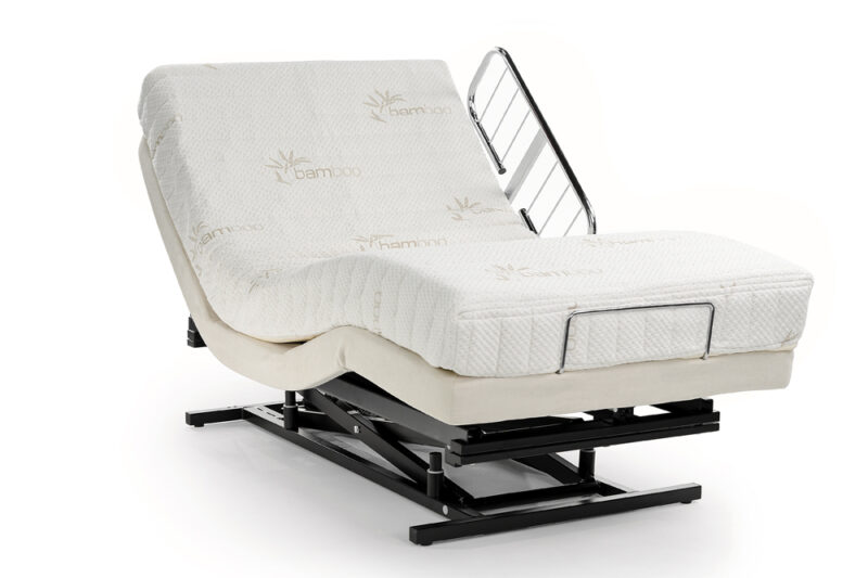 Supernal 3 hi-low adjustable bed with upholstered furniture-style frame